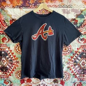 Atlanta Braves Large navy Blue 100% Cotton tee